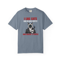 Load image into Gallery viewer, I Like Cats and Black Coffee Shirt – Funny Introvert Cat Lover Tee