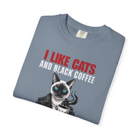 Load image into Gallery viewer, I Like Cats and Black Coffee Shirt – Funny Introvert Cat Lover Tee