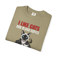 Load image into Gallery viewer, I Like Cats and Black Coffee Shirt – Funny Introvert Cat Lover Tee