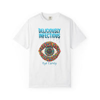 Load image into Gallery viewer, White t-shirt with colorful design and text on a white background