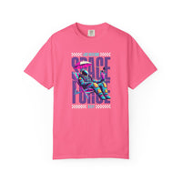Load image into Gallery viewer, Crunchberry Pink t-shirt with space-themed graphic design on a white background