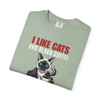 Load image into Gallery viewer, I Like Cats and Black Coffee Shirt – Funny Introvert Cat Lover Tee