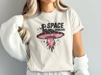 Load image into Gallery viewer, Space Cowgirl Graphic Tee Space Theme Shirt
