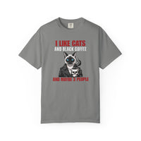 Load image into Gallery viewer, I Like Cats and Black Coffee Shirt – Funny Introvert Cat Lover Tee