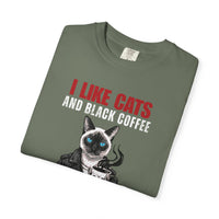 Load image into Gallery viewer, I Like Cats and Black Coffee Shirt – Funny Introvert Cat Lover Tee