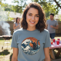 Load image into Gallery viewer, Japanese Dragon Wave T-Shirt | Vintage Art Graphic Tee