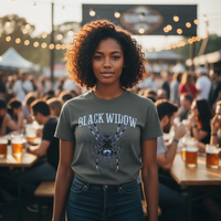 Load image into Gallery viewer, Black Widow Spider Shirt, Gothic Eye Graphic Tee