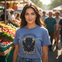 Load image into Gallery viewer, Creature of Love Graphic Tee – Abstract Mythical Art Shirt