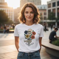 Load image into Gallery viewer, Skull Bouquet T-Shirts, Skeleton Hand Flowers Tee