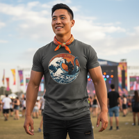 Load image into Gallery viewer, Japanese Dragon Wave T-Shirt | Vintage Art Graphic Tee
