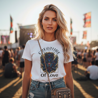 Load image into Gallery viewer, Creature of Love Graphic Tee – Abstract Mythical Art Shirt