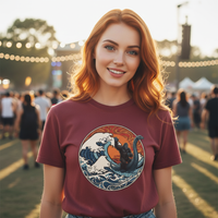 Load image into Gallery viewer, Japanese Dragon Wave T-Shirt | Vintage Art Graphic Tee