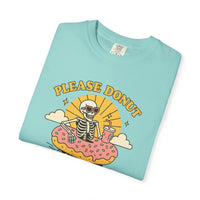 Load image into Gallery viewer, Please Donut Kill My Vibe Shirt – Funny Skeleton Donut Skateboard Tee