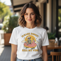 Load image into Gallery viewer, Please Donut Kill My Vibe Shirt – Funny Skeleton Donut Skateboard Tee