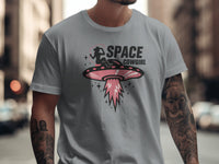 Load image into Gallery viewer, Space Cowgirl Graphic Tee with Pink UFO Design