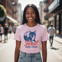 Load image into Gallery viewer, Feral and Free Fox T-Shirt, Wild Spirit Animal Tee